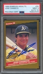1986 DONRUSS HIGHLIGHTS 55 SIGNED JOSE CANSECO PSA MINT 9 PSA/DNA AUTO 10