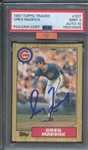 1987 TOPPS TRADED 70T SIGNED GREG MADDUX PSA MINT 9 PSA/DNA AUTO 10 MBA BRONZE