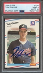 1988 FLEER 539 SIGNED TOM GLAVINE PSA MINT 9 PSA/DNA AUTO 10