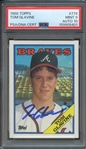 1988 TOPPS 779 SIGNED TOM GLAVINE PSA MINT 9 PSA/DNA AUTO 10