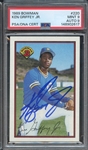 1989 BOWMAN 220 SIGNED KEN GRIFFEY JR PSA MINT 9 PSA/DNA AUTO 9