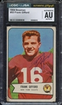 1954 BOWMAN 55 SIGNED FRANK GIFFORD CGC AUTHENTIC JSA AUTO 9