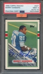 1989 TOPPS TRADED 83T SIGNED BARRY SANDERS PSA MINT 9 PSA/DNA AUTO 10 MBA BRONZE