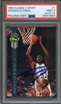 1992 CLASSIC 4 SPORT 1 SIGNED SHAQUILLE ONEAL PSA MINT 9 PSA/DNA AUTO 10