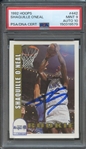 1992 HOOPS 442 SIGNED SHAQUILLE ONEAL PSA MINT 9 PSA/DNA AUTO 10
