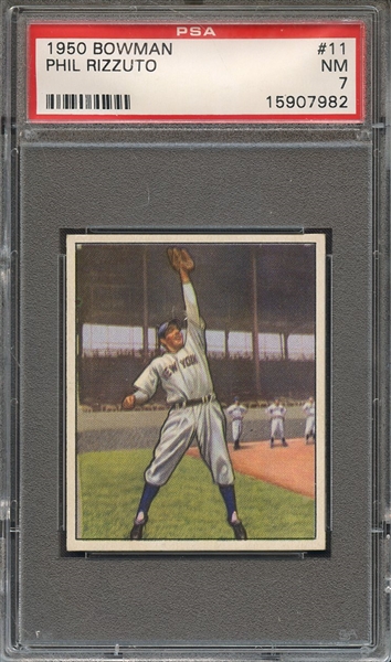 1950 BOWMAN 11 PHIL RIZZUTO PSA NM 7