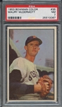 1953 BOWMAN COLOR 35 MAURY McDERMOTT PSA NM 7