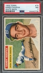 1956 TOPPS 79 SANDY KOUFAX WHITE BACK PSA NM 7