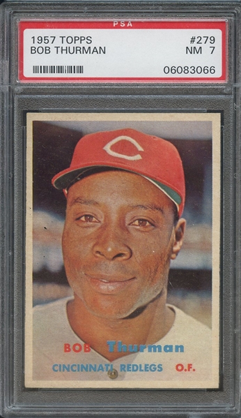 1957 TOPPS 279 BOB THURMAN PSA NM 7