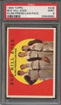 1959 TOPPS 428 BUC HILL ACES KLINE/FRIEND/LAW/FACE PSA MINT 9