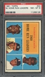 1961 TOPPS 43 NL HOME RUN LEADERS PSA NM-MT 8
