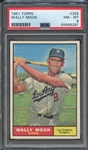 1961 TOPPS 325 WALLY MOON PSA NM-MT 8