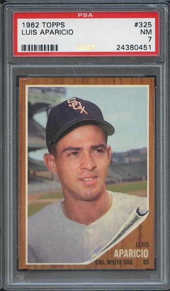 1962 TOPPS 325 LUIS APARICIO PSA NM 7
