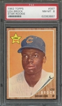 1962 TOPPS 387 LOU BROCK STAR ROOKIE PSA NM-MT 8