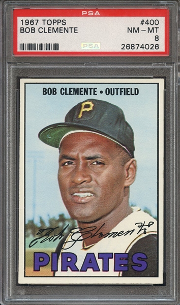 1967 TOPPS 400 BOB CLEMENTE PSA NM-MT 8