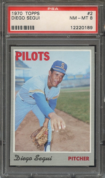 1970 TOPPS 2 DIEGO SEGUI PSA NM-MT 8