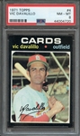 1971 TOPPS 4 VIC DAVALILLO PSA NM-MT 8