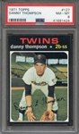 1971 TOPPS 127 DANNY THOMPSON PSA NM-MT 8
