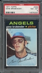 1971 TOPPS 666 GENE BRABENDER PSA NM-MT 8