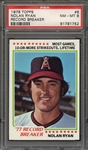 1978 TOPPS 6 NOLAN RYAN PSA NM-MT 8