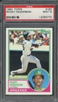 1983 TOPPS 180 RICKEY HENDERSON PSA MINT 9