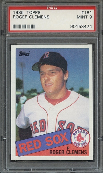 1985 TOPPS 181 ROGER CLEMENS PSA MINT 9