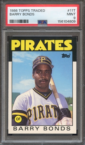 1986 TOPPS TRADED 11T BARRY BONDS PSA MINT 9