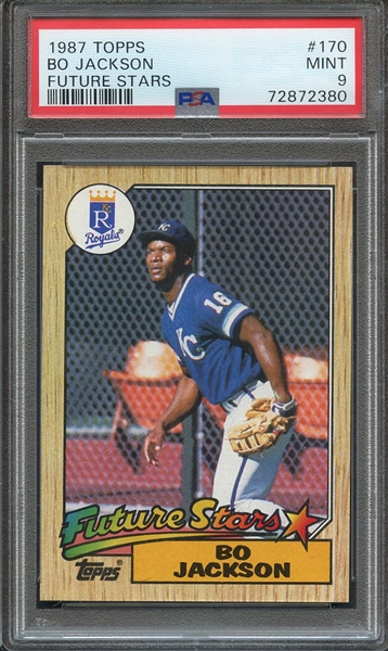 1987 TOPPS 170 BO JACKSON FUTURE STARS PSA MINT 9