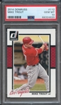 2014 DONRUSS 112 MIKE TROUT PSA GEM MT 10