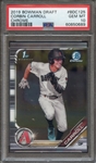 2019 BOWMAN DRAFT BDC125 CORBIN CARROLL CHROME PSA GEM MT 10