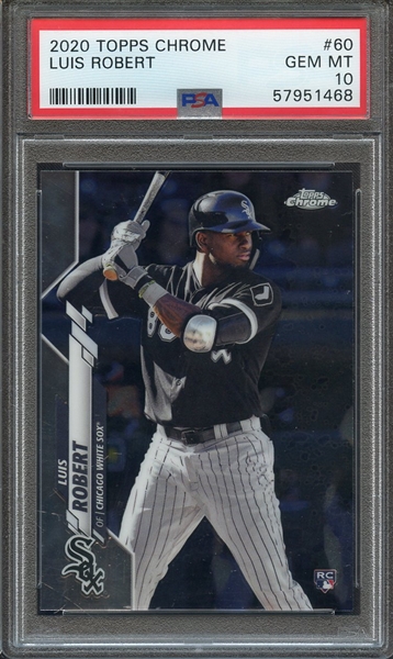 2020 TOPPS CHROME 60 LUIS ROBERT PSA GEM MT 10