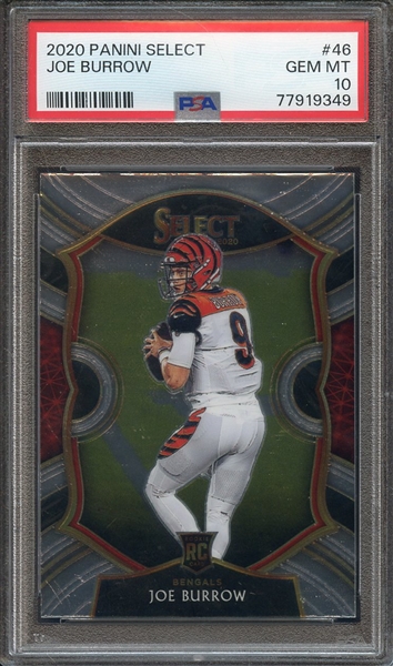 2020 PANINI SELECT 46 JOE BURROW PSA GEM MT 10