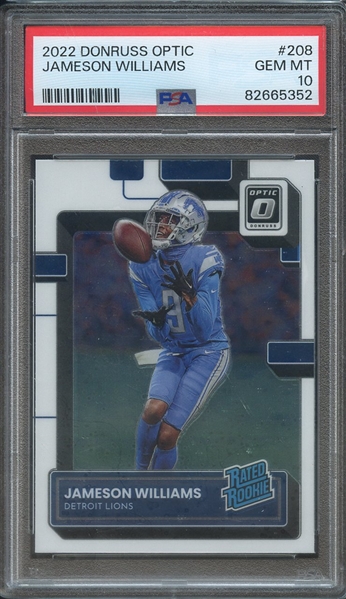 2022 PANINI DONRUSS OPTIC 208 JAMESON WILLIAMS PSA GEM MT 10