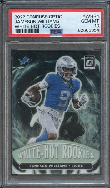 2022 PANINI DONRUSS OPTIC WHITE HOT ROOKIES WHR4 JAMESON WILLIAMS WHITE HOT ROOKIES PSA GEM MT 10