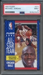 1991 FLEER 211 MICHAEL JORDAN PSA MINT 9