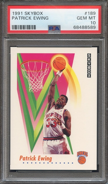 1991 SKYBOX 189 PATRICK EWING PSA GEM MT 10