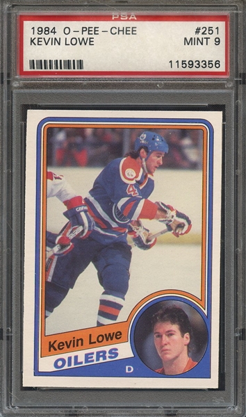 1984 O-PEE-CHEE 251 KEVIN LOWE PSA MINT 9