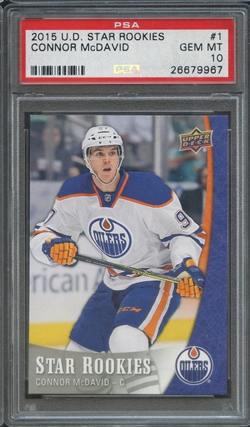 2015 UPPER DECK STAR ROOKIES 1 CONNOR McDAVID PSA GEM MT 10