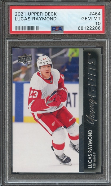 2021-2022 UPPER DECK 464 LUCAS RAYMOND PSA GEM MT 10