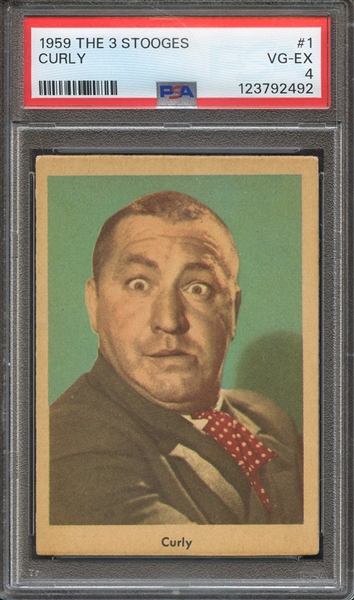 1959 THE 3 STOOGES 1 CURLY PSA VG-EX 4