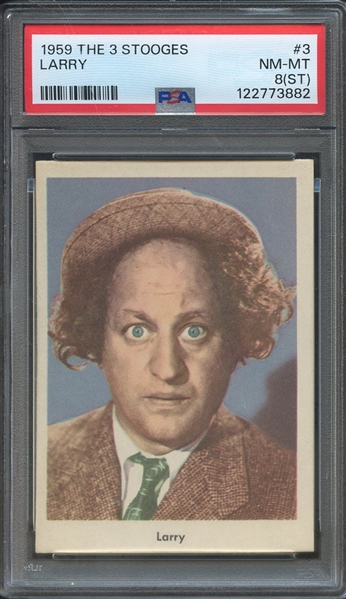 1959 THE 3 STOOGES 3 LARRY PSA NM-MT 8 (ST)
