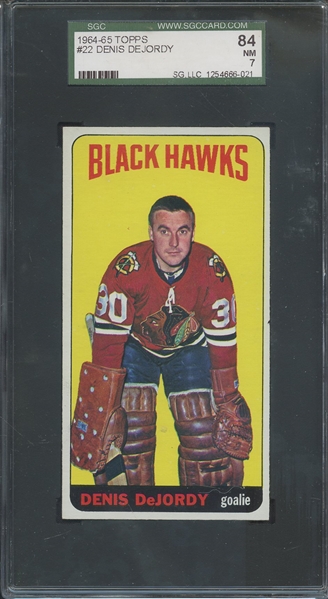 1964 TOPPS 22 DENIS DEJORDY SGC NM 84 / 7
