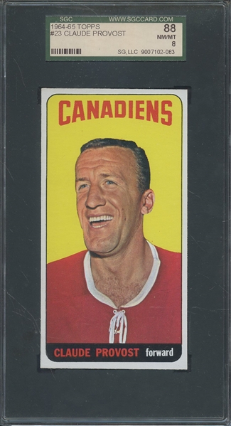 1964 TOPPS 23 CLAUDE PROVOST SGC NM/MT 88 / 8