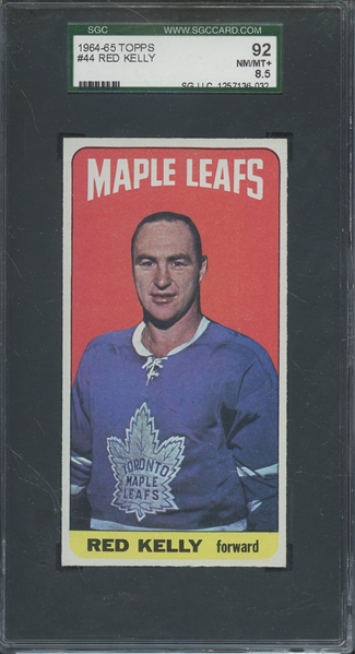 1964 TOPPS 44 RED KELLY SGC NM/MT+ 92 / 8.5
