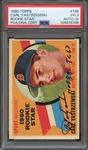 1960 TOPPS 148 SIGNED CARL YASTRZEMSKI "HOF 89" "TC 67" PSA VG 3 PSA/DNA AUTO 10