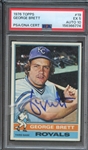 1976 TOPPS 19 SIGNED GEORGE BRETT PSA EX 5 PSA/DNA AUTO 10