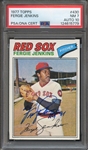 1977 TOPPS 430 SIGNED FERGIE JENKINS "HOF 91" PSA NM 7 PSA/DNA AUTO 10