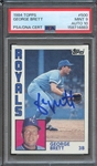1984 TOPPS 500 SIGNED GEORGE BRETT PSA MINT 9 PSA/DNA AUTO 10