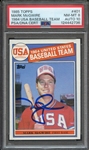 1985 TOPPS 401 SIGNED MARK MCGWIRE PSA NM-MT 8 PSA/DNA AUTO 10