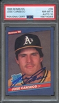 1986 DONRUSS 39 SIGNED JOSE CANSECO PSA NM-MT 8 PSA/DNA AUTO 10